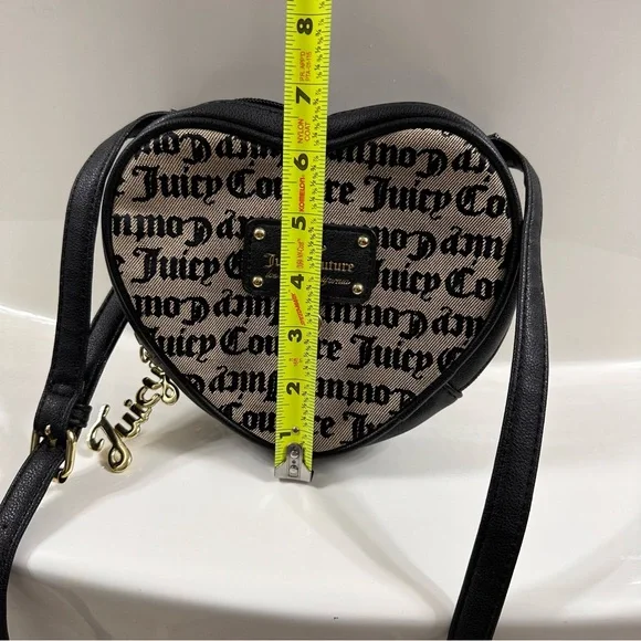 Juicy Couture Heart Shaped Purse | Crossbody Bag | Brown and Black - Picture 3 of 7